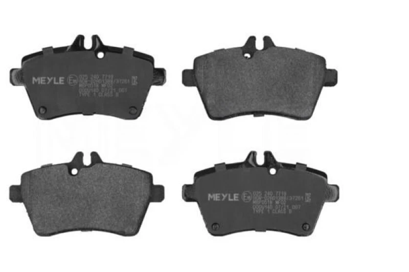 Image of MEYLE 025 240 7719 Brake pad set Front Axle, excl. wear warning contact, Original Quality, with anti-squeak plate Brake Pad Set,disc brake (402)