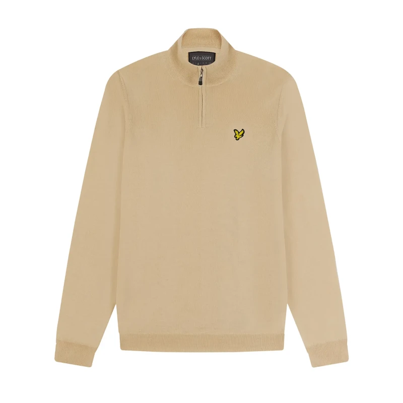 Image of Lyle & Scott Merino jumper 1/4 zip Lyle & Scott Core Beige Male S