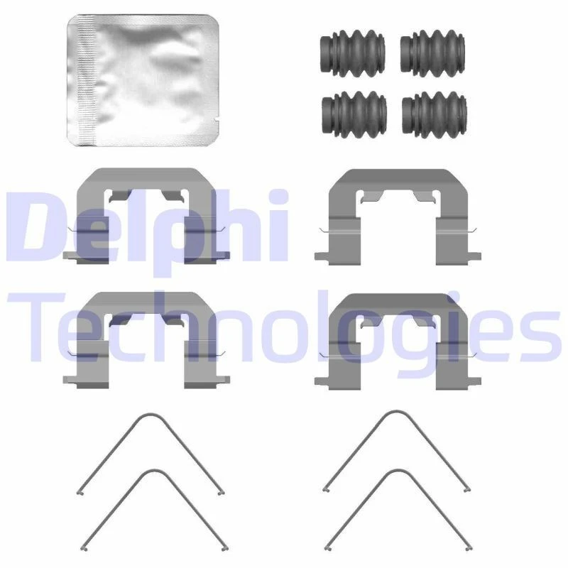 Image of DELPHI Brake pad fitting kit DELPHI LX0771