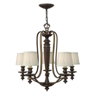Image of 5 Light Multi Arm Chandelier Royal Bronze Finish, E14