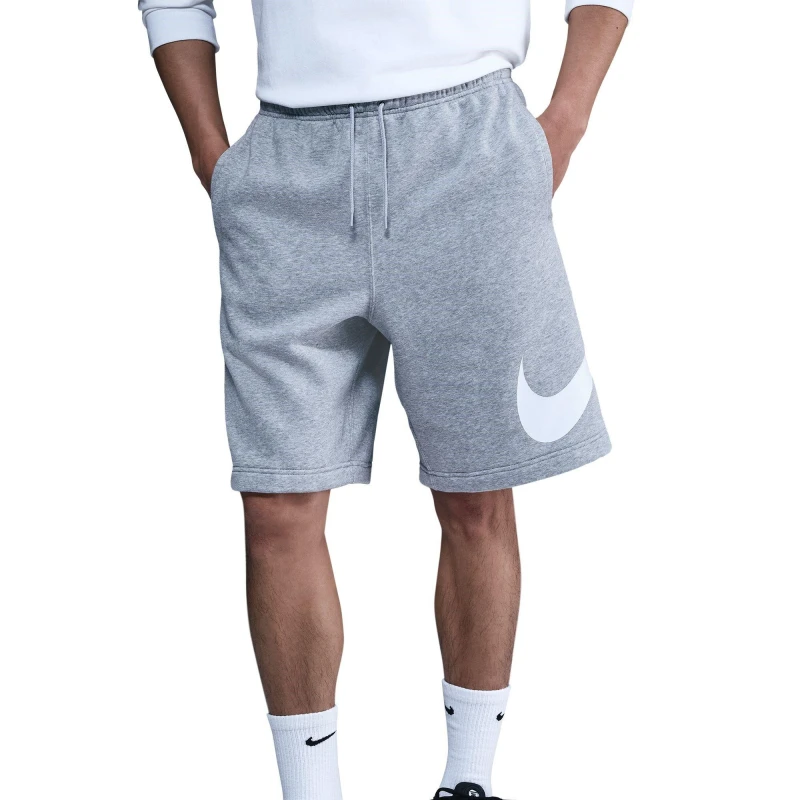 Image of Nike Sportswear Club Mens Graphic Shorts - Grey Grey S