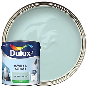 Image of Dulux Walls & Ceilings Mint Macaroon Silk Emulsion Paint 2.5L