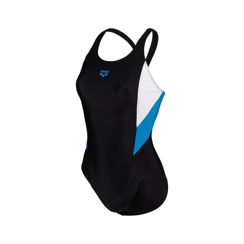 Image of Womens V-back one Piece swimsuit Arena Panel Turquoise Female 42