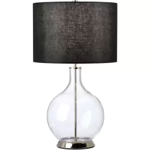 image of Elstead Orb Table Lamp with Round Shade Polished Nickel