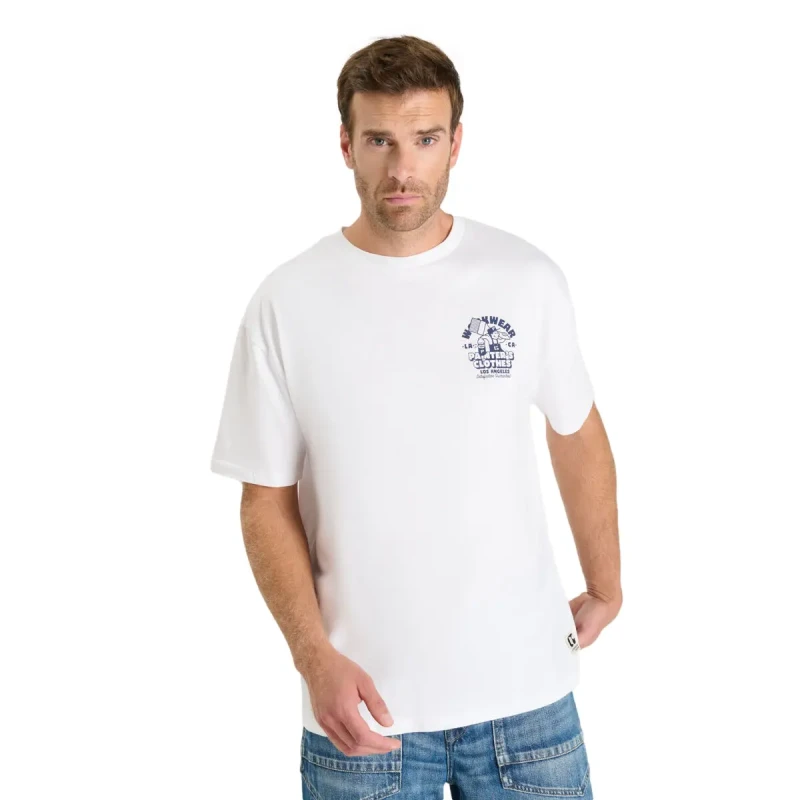 Image of Le Temps des cerises T-Shirt Le Temps des cerises Paintna Blanc Male S
