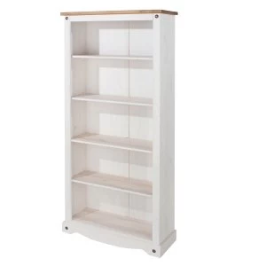 Image of Halea Pine Tall Bookcase - White