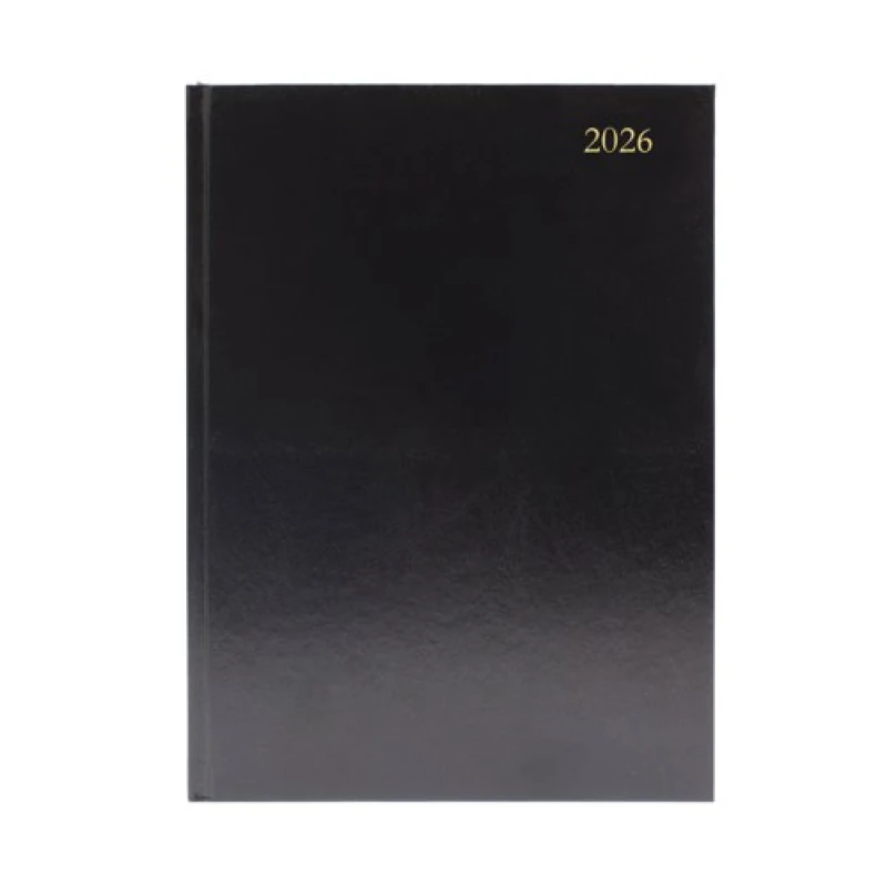 Image of 5 Star Desk Diary Day Per Page Appointment A5 Black 2026 KFA51ABK26