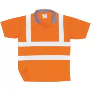 image of Portwest Unisex Hi Vis Polo Shirt / Workwear / Safetywear (2XL) (Orange) - Orange