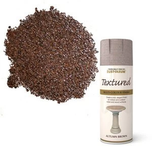 Image of Rust-Oleum Stone Autumn brown Textured effect Multi-surface Spray Paint 400ml