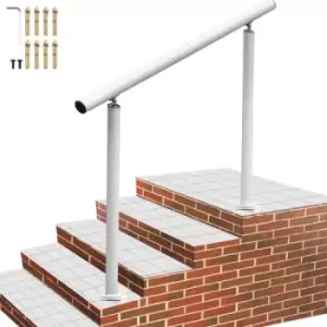 Aluminum Handrail Outdoor Stairs 4ft White Variable Handrail Adjustable Degree - main image