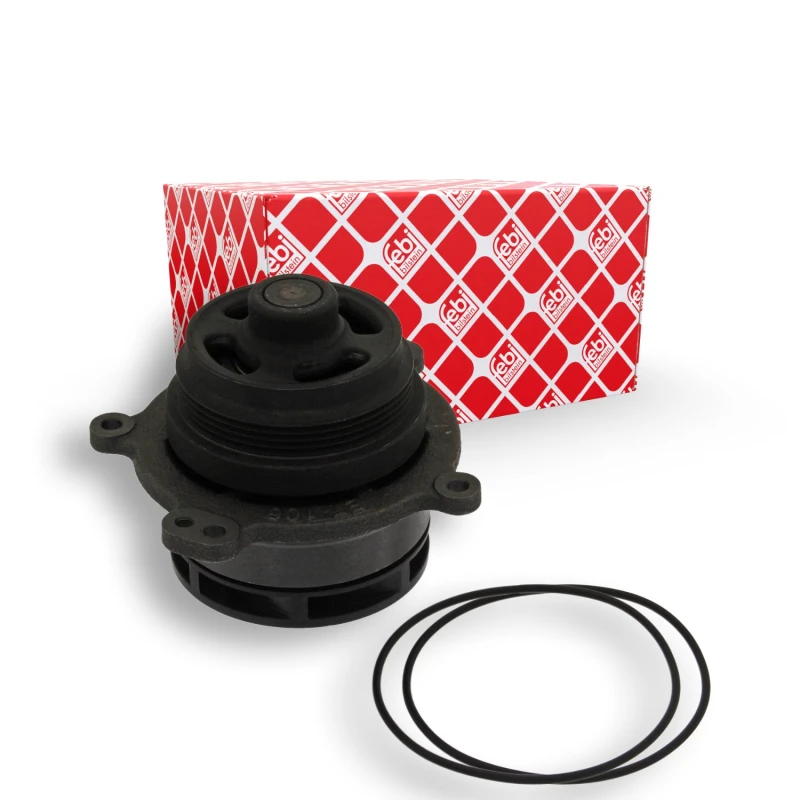 Image of FEBI BILSTEIN 39274 Water pump Grey Cast Iron, with belt pulley, with gaskets/seals Grey Cast Iron Water Pump (1260)
