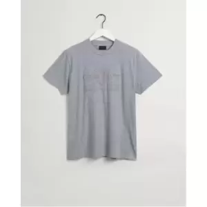 Image of Gant Tonal Shield T Shirt - Grey