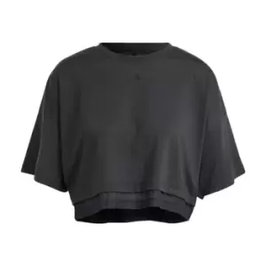 Image of adidas Training Dance Crop T-Shirt Womens - Black