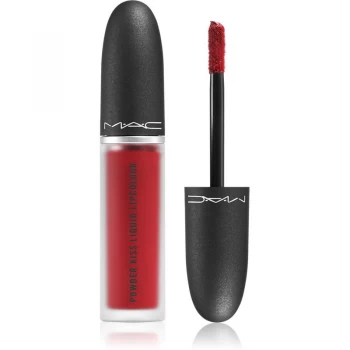Image of MAC Cosmetics Powder Kiss Liquid Lipcolour Liquid Matte Lipstick Shade Haute Pants 5ml