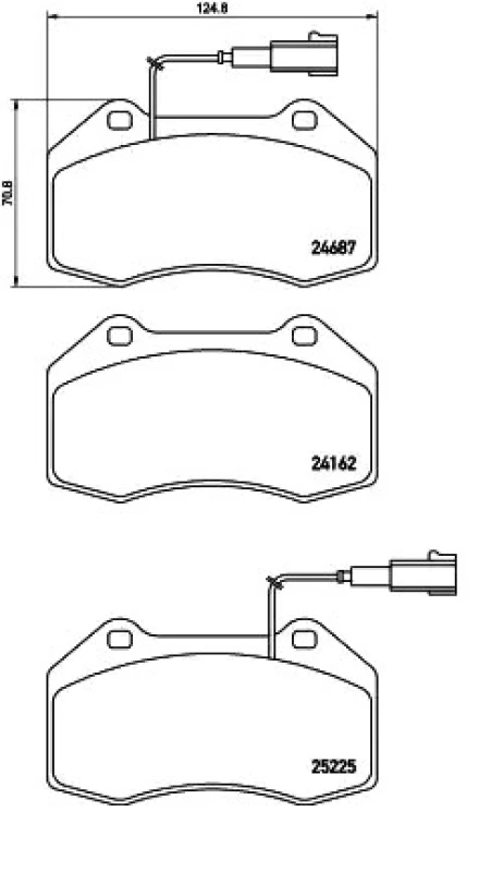 Image of BREMBO Brake pad set BREMBO P 23 162