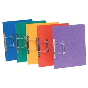 image of Europa 3000 350 x 250mm Spiral Wirebound Transfer Spring File Assorted Colours Pack of 25