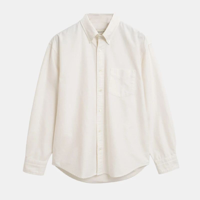 Image of Gant Rel Heritage Oxford Shirt Cream male L