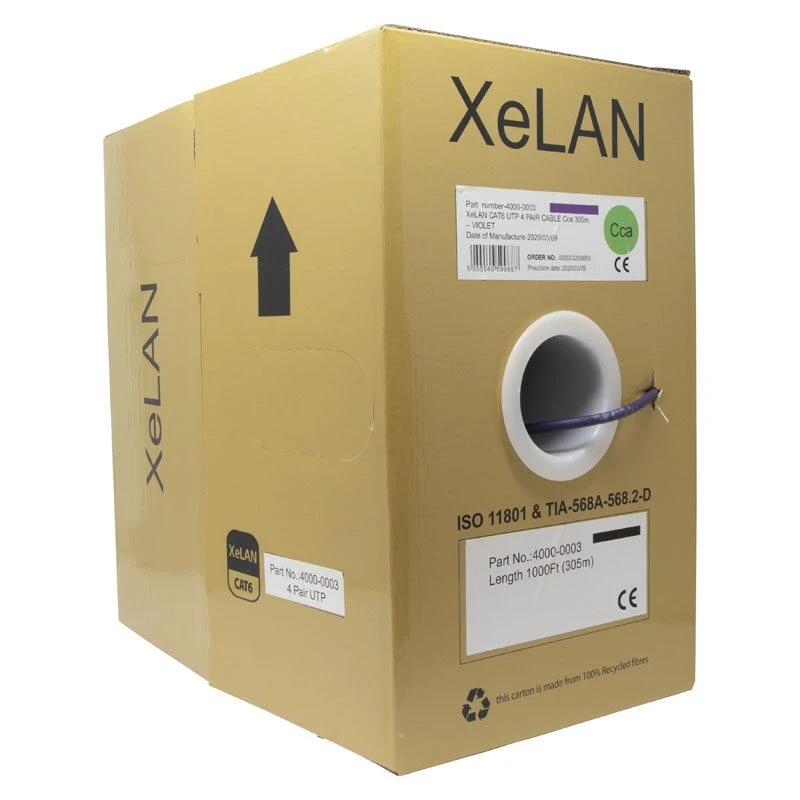 Image of EXCEL XELAN CAT.6 UTP SOLID INSTALLATION CABLE - LSZH/ Cca 305M