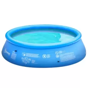 image of Outsunny 274cm x 76cm Inflatable Family-Sized Swimming Pool - Blue