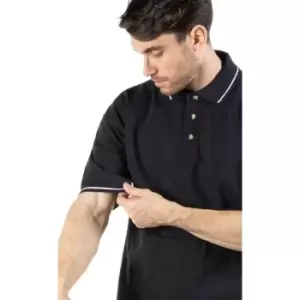 Image of Kustom Kit Mens St. Mellion Mens Short Sleeve Polo Shirt (L) (Navy/White)