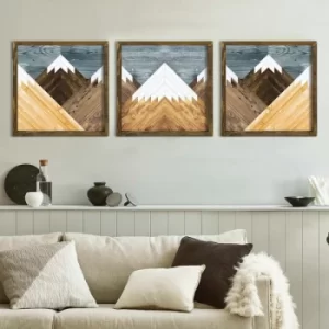 Image of TAH106 Multicolor Decorative Framed MDF Painting (3 Pieces)