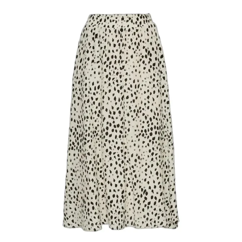 Image of moss copenhagen Pleated skirt For Her Moss Copenhagen Angelina AOP Beige Female L