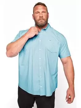 Image of BadRhino Essential Short Sleeve Oxford Shirt - Blue Size 1Xl, Men