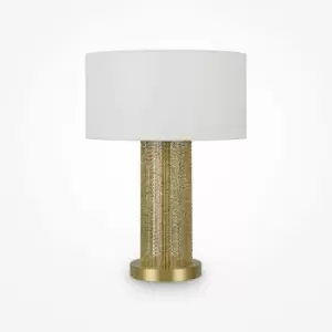 Image of Maytoni Impressive Modern Table Lamp with Round Shade Gold E27