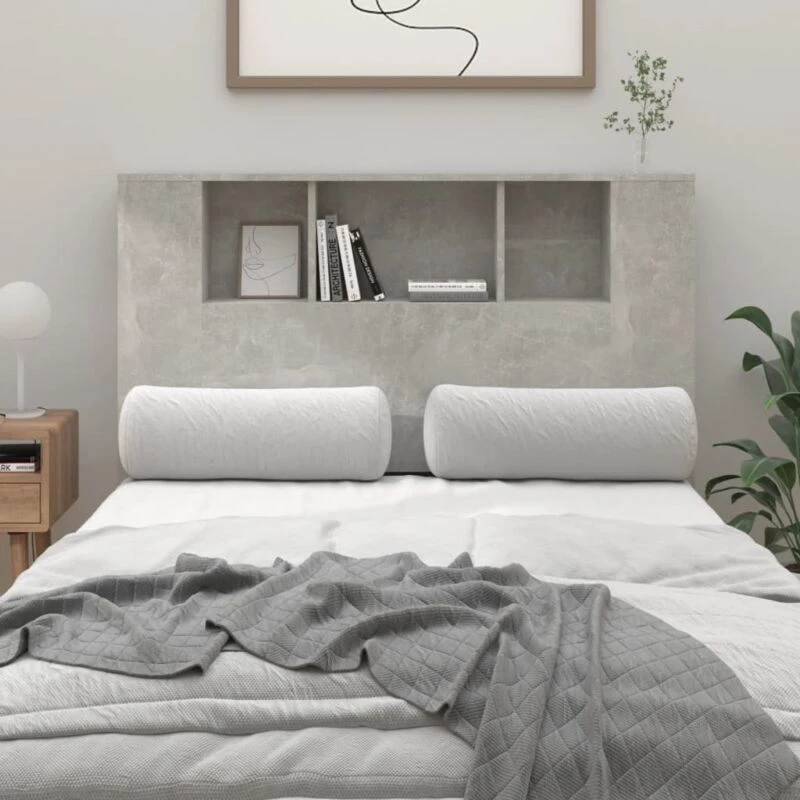 Image of VIDAXL Headboard Cabinet Concrete Grey 120x18.5x102.5cm Vidaxl 8720286966938