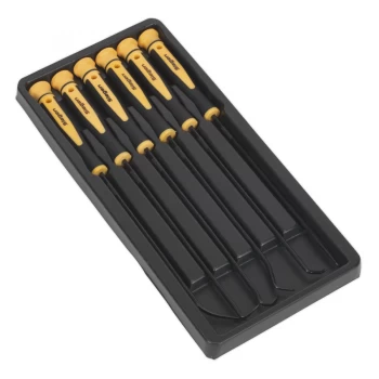 image of Sealey S01104 Pick & Hook Set 6pc Extra-Long