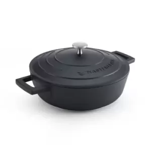 Image of MasterClass Aluminium 25cm Shallow Casserole Dish, 2.5L Black