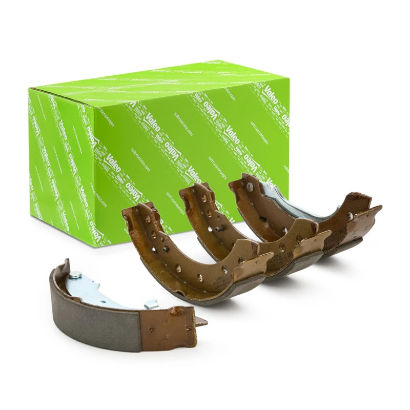 Image of VALEO 562581 Brake Shoes Rear Axle, without wheel brake cylinder Brake Shoe Set (70)