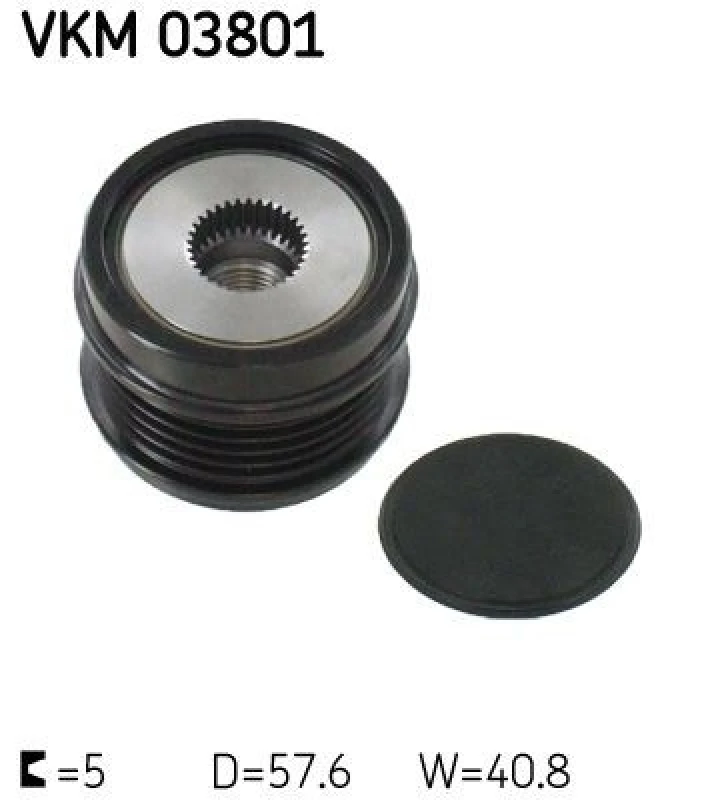 Image of SKF Alternator clutch pulley SKF VKM 03801