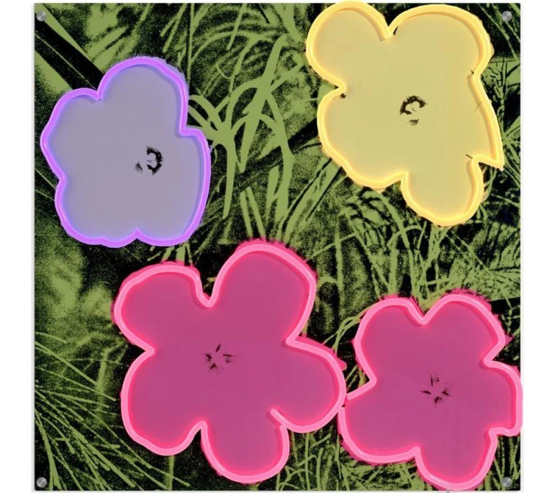 Image of YELLOWPOP Andy Warhol Flowers LED Wall Lamp - Multicoloured 5060813390854