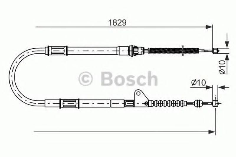 Image of Bosch 1 987 477 545 Brake Cable 1826mm Cable,parking brake (124)