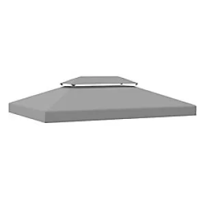 Image of OutSunny Replacement Canopy Top Light Grey 01-0082