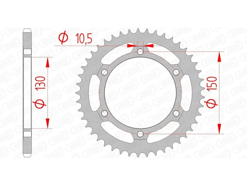 Image of AFAM 10501-47 Chain Sprocket Steel Chain Sprocket (5479)