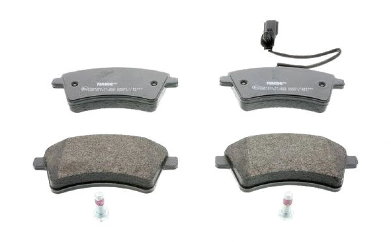 Image of FERODO FDB4340 Brake pad set incl. wear warning contact, with accessories, with brake caliper screws Brake Pad Set,disc brake (402)