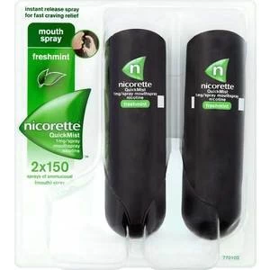 image of Nicorette 1mg QuickMist Fresh Mint Mouth Spray Duo Pack