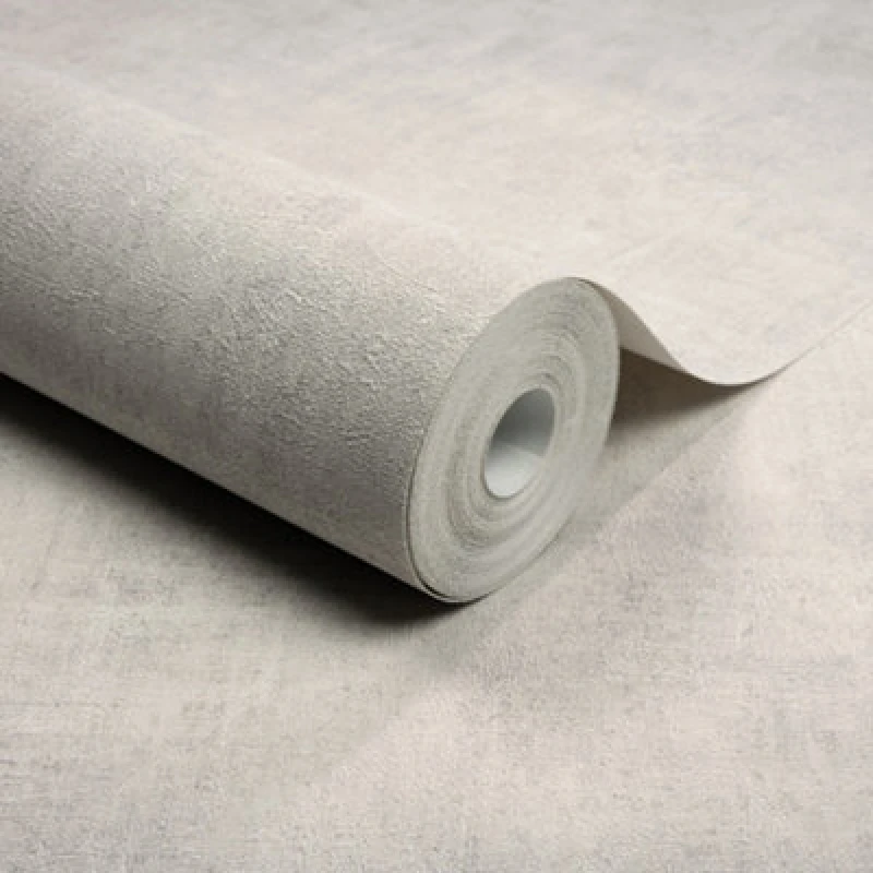 Image of Grandeco Annabella Distressed Plaster Textured Wallpaper, Taupe