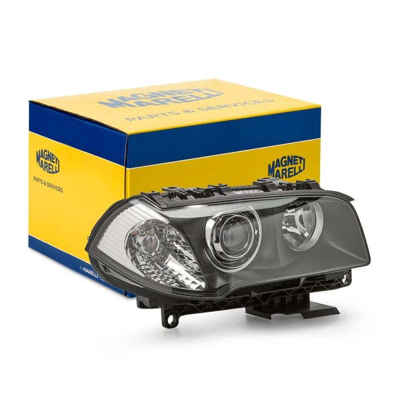 Image of MAGNETI MARELLI 711307022385 Headlights H7, Right, with motor for headlamp levelling, Xenon Headlight (259)