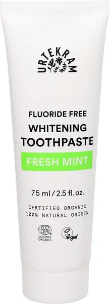 image of Urtekram Fresh Mint Whitening Toothpaste 75ml