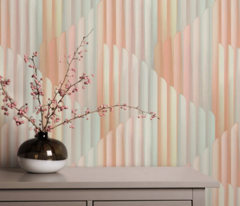 Image of Erismann Wallpaper Cascade Pink