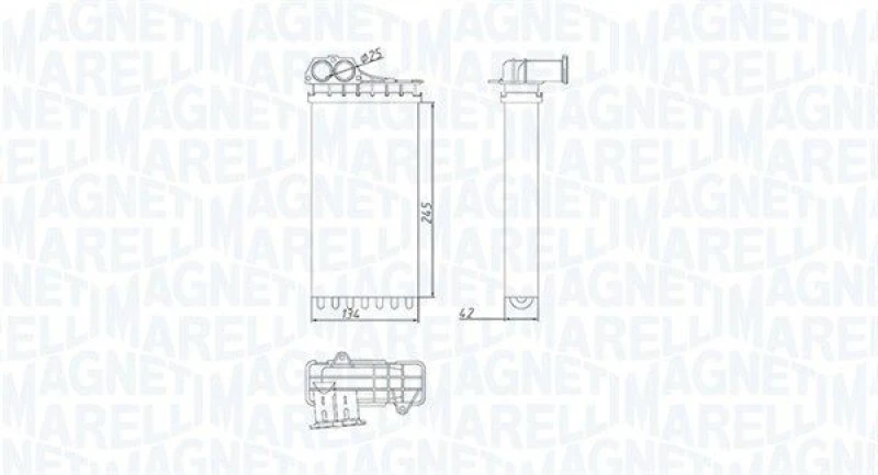 Image of MAGNETI MARELLI Heater matrix MAGNETI MARELLI 350218436000