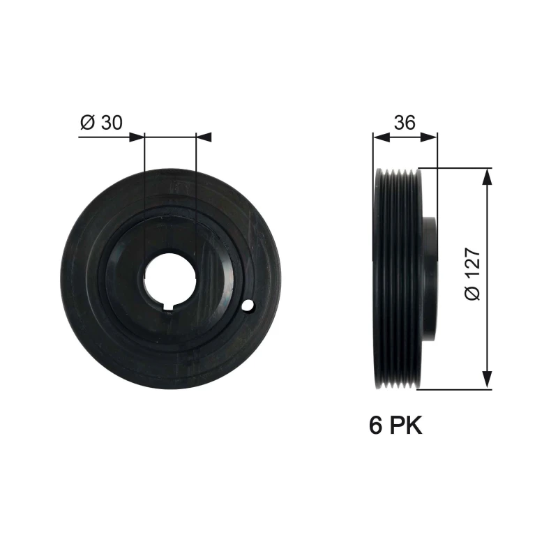 Image of GATES Crankshaft pulley GATES TVD1097