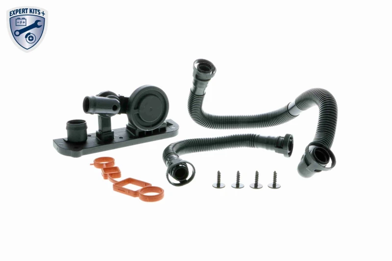 Image of VAICO V10-3246 Repair Set, crankcase breather Cylinder Head, with hose, with bolts/screws Repair Set,crankcase breather (5160)