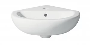 Image of Wickes Corner Basin with Single Tap Hole - 450mm