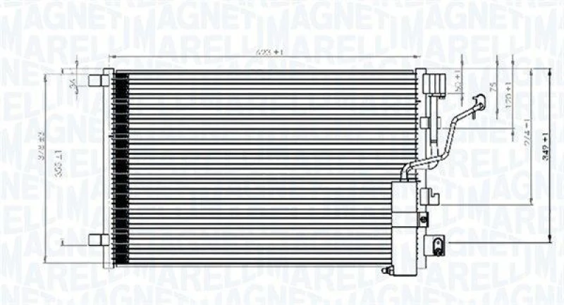 Image of MAGNETI MARELLI Air conditioning condenser MAGNETI MARELLI 350203841000