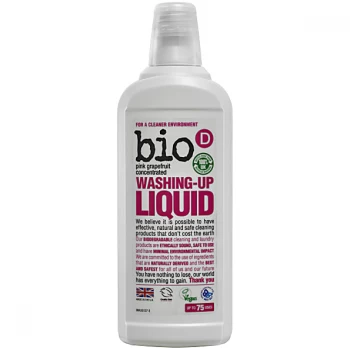 image of Bio-D Concentrated Washing-up Liquid with Pink Grapefruit - 750ml