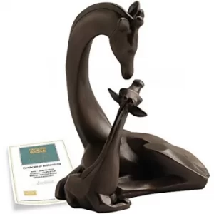 image of Arora Gallery Collection 8234 Cold Cast Bronzed Figure Giraffe and Calf, Multicolour, One Size